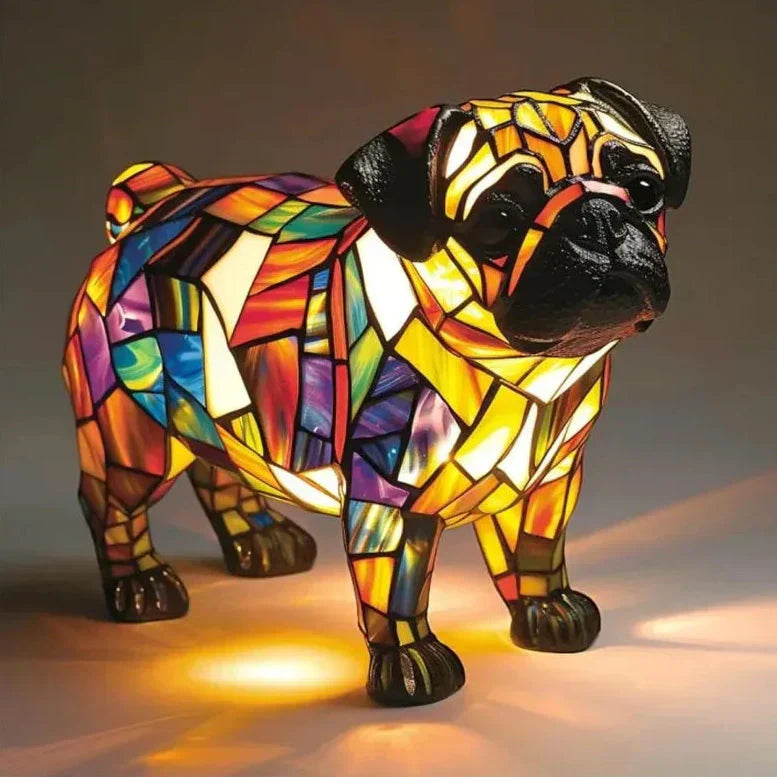 Lucky Ray Pug Lamp