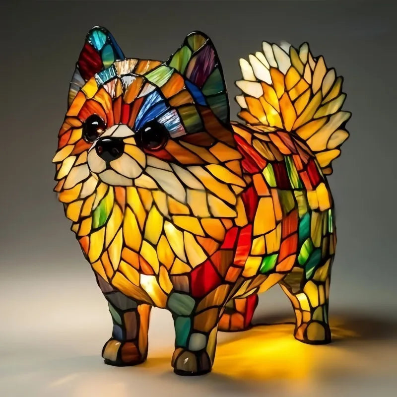 Radiant Sunbeam Pomeranian Lamp