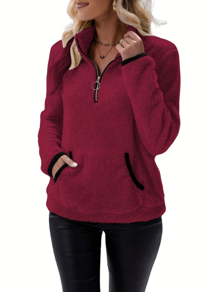 Romy™ | Fleece met halve rits