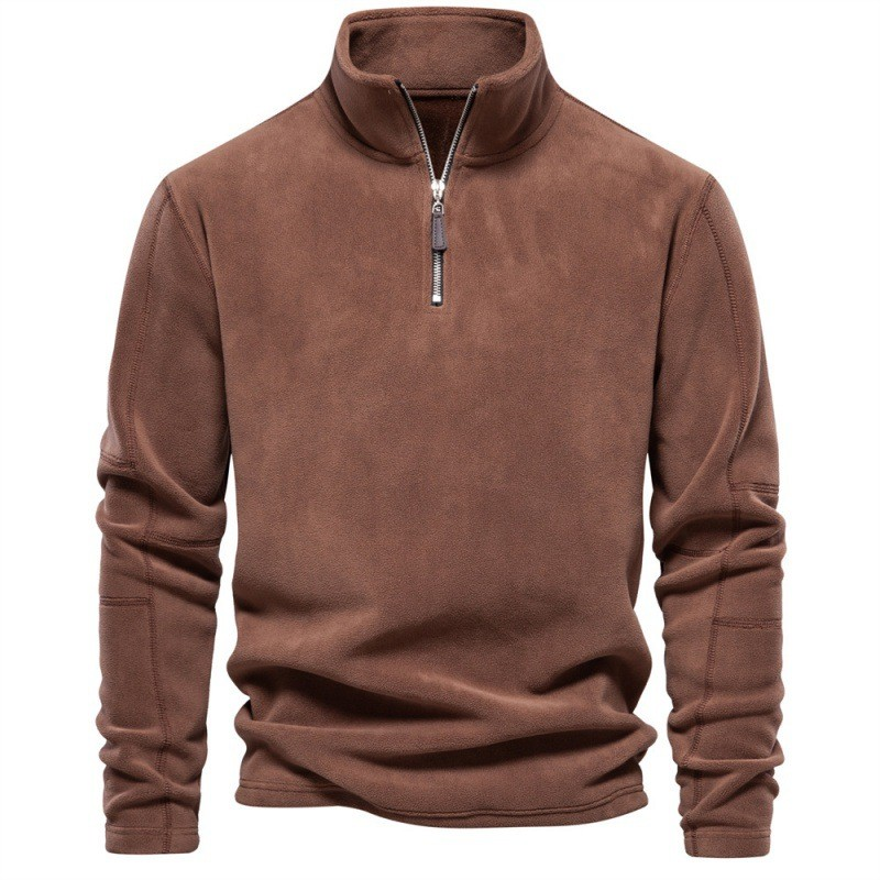 Richard - Fleece trui met kwart rits
