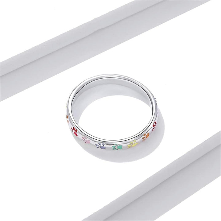 Paw Print Ring made of S925 Sterling Silver