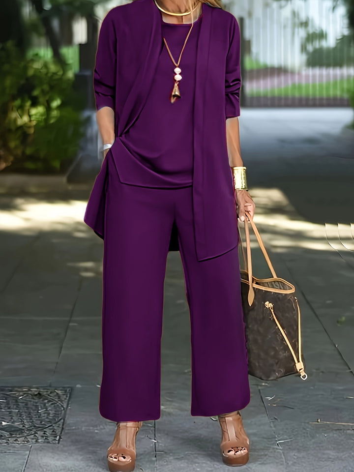 Eveline™ - Chic Effen Driedelig Set