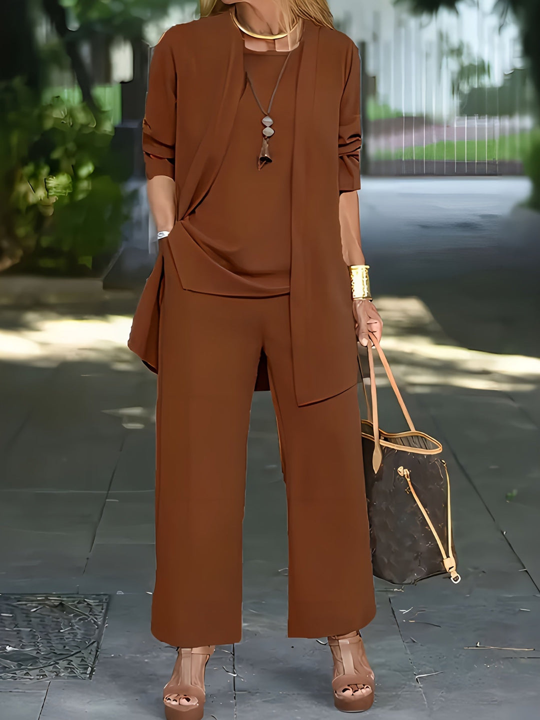 Eveline™ - Chic Effen Driedelig Set