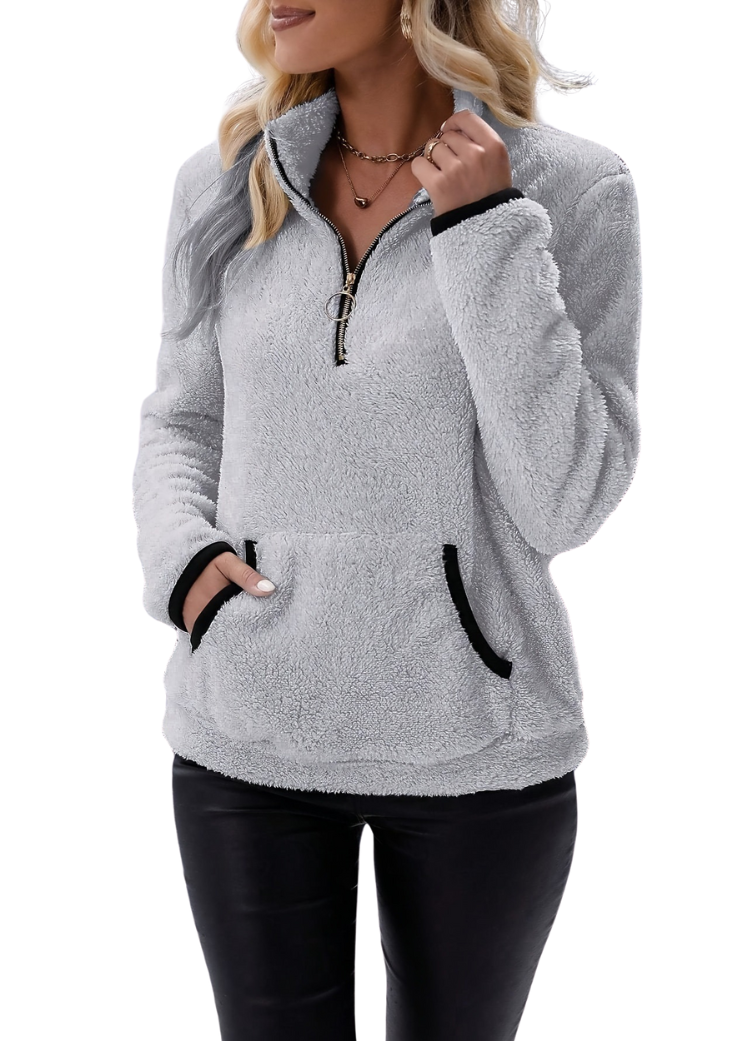 Romy™ | Fleece met halve rits