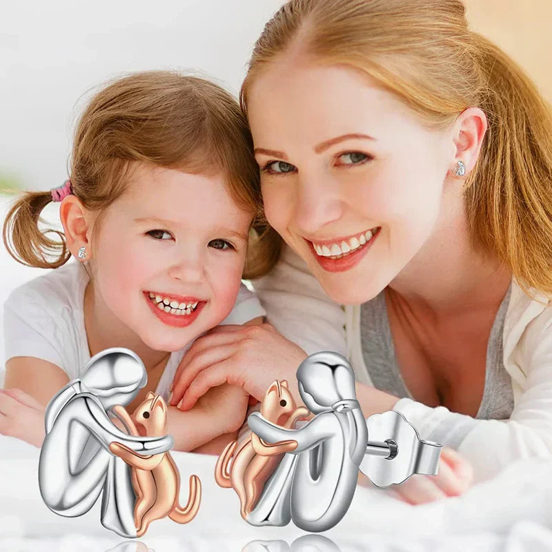 Cat-Themed Stud Earrings – Studs & Hoops
