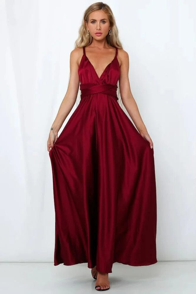 Amelia™ | Elegante Satijnen Maxi Jurk