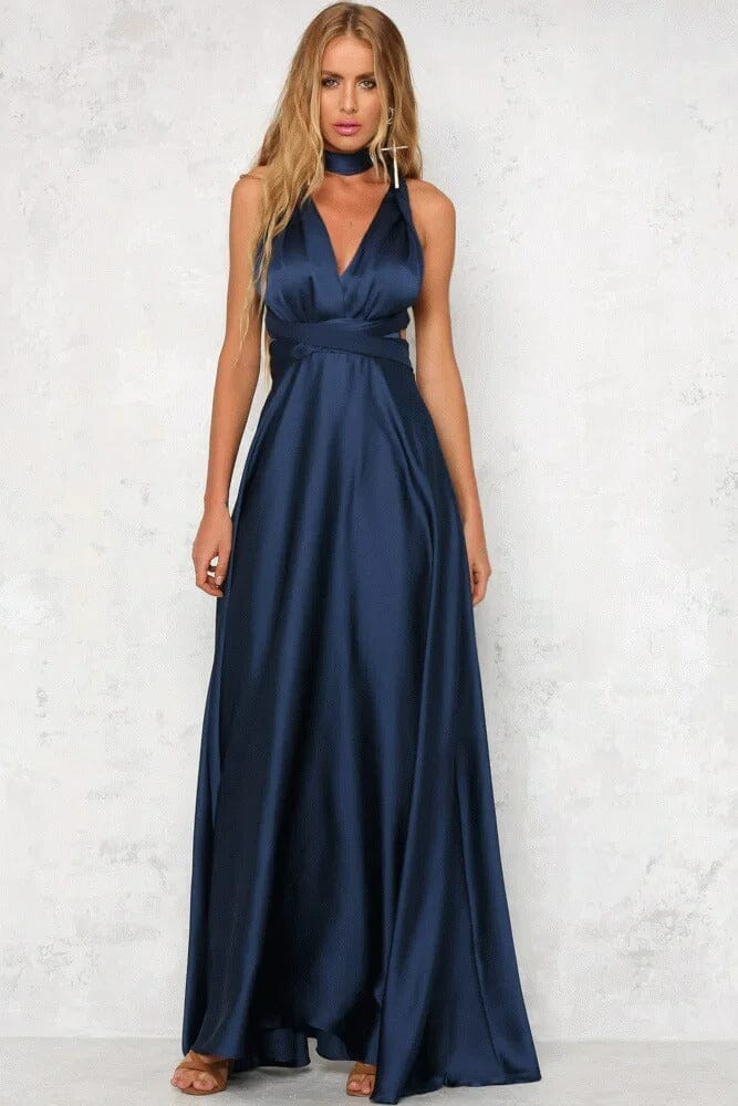 Amelia™ | Elegante Satijnen Maxi Jurk