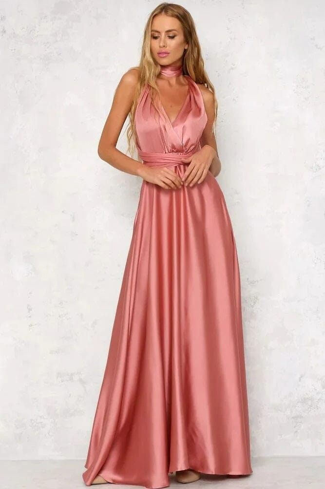 Amelia™ | Elegante Satijnen Maxi Jurk