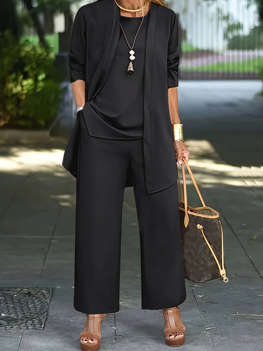 Eveline™ - Chic Effen Driedelig Set