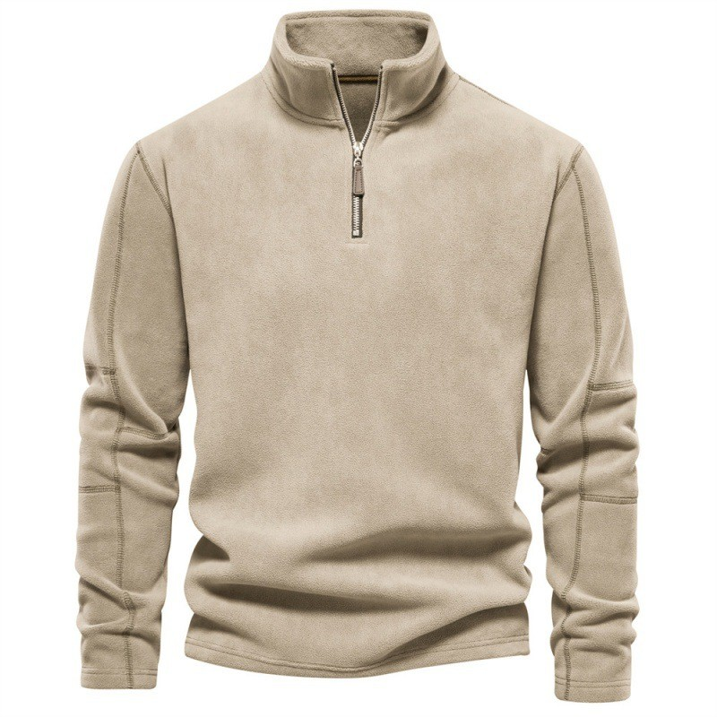 Richard - Fleece trui met kwart rits