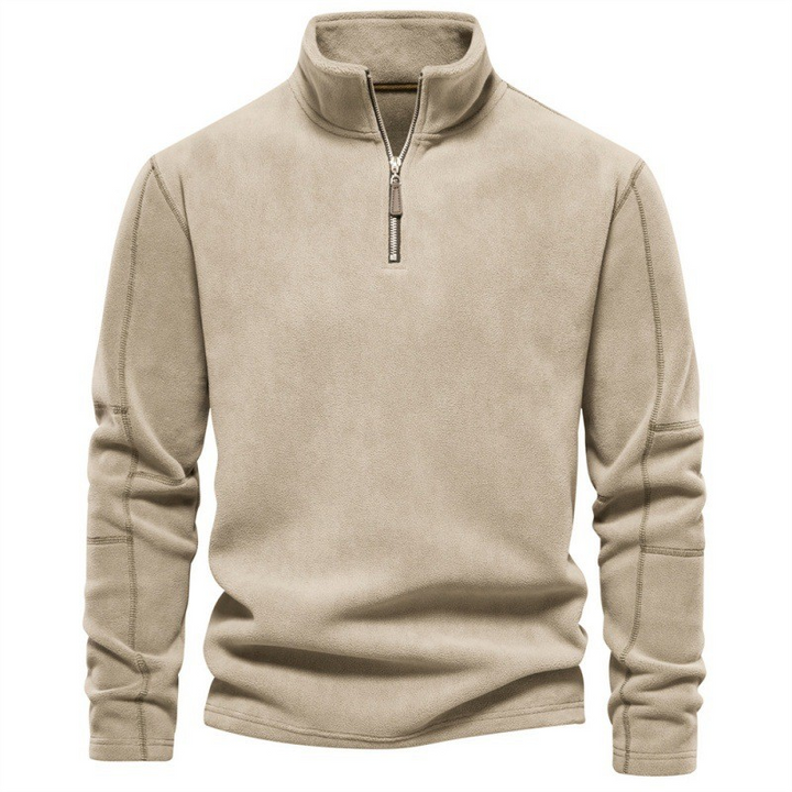 Richard - Fleece trui met kwart rits