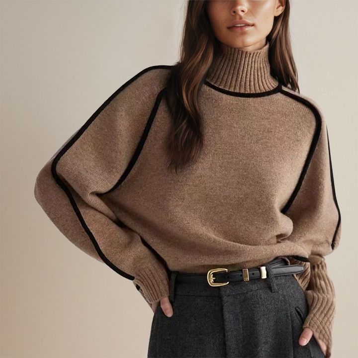 Koryn™ - Luxe Coltrui met Contrasterende Details