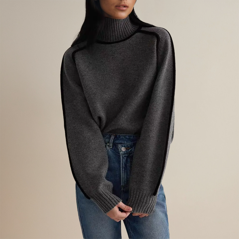 Koryn™ - Luxe Coltrui met Contrasterende Details
