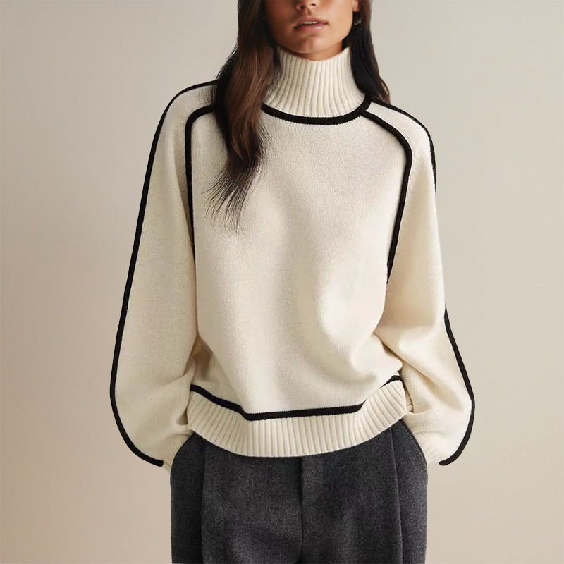 Koryn™ - Luxe Coltrui met Contrasterende Details