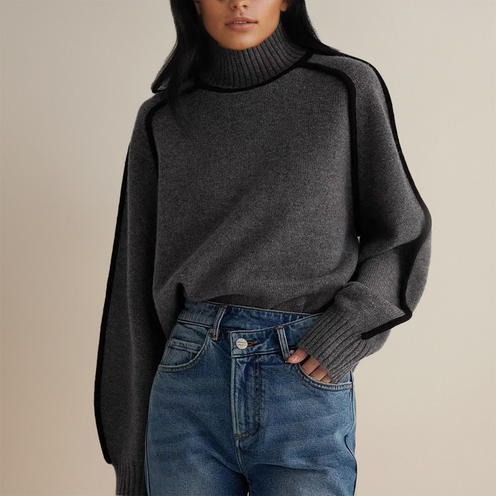Koryn™ - Luxe Coltrui met Contrasterende Details