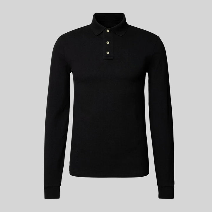 River - casual poloshirt met lange mouwen