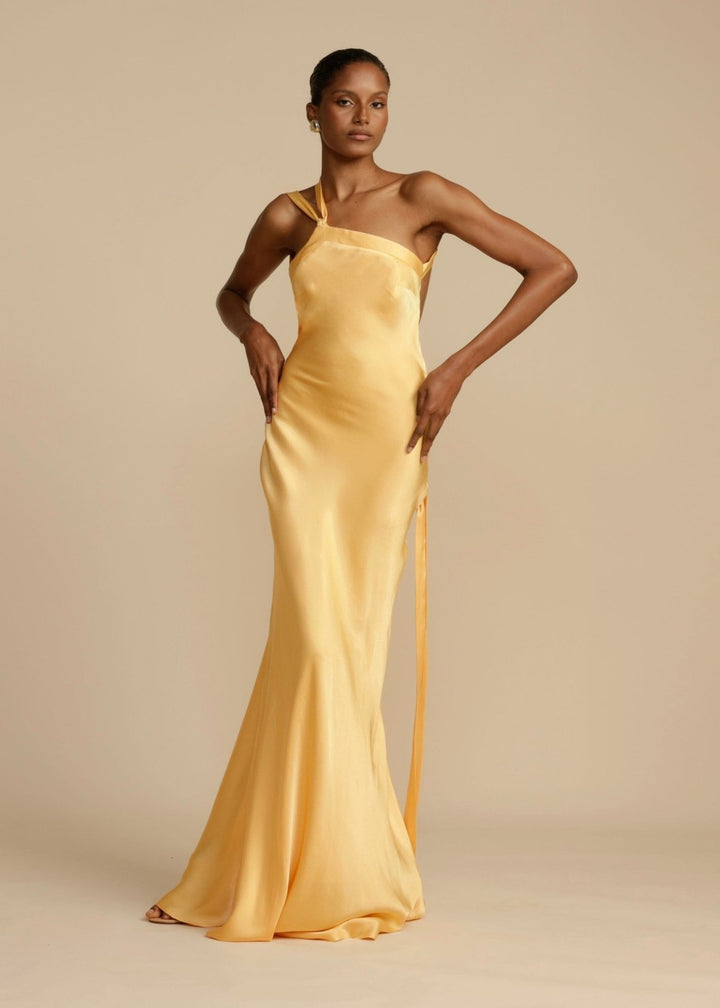 Sophia™ | Zijde Maxi-jurk met Elegante Bandjes