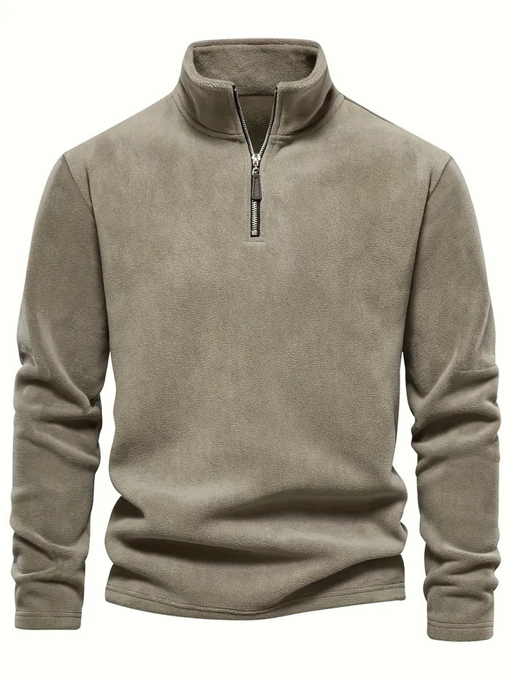 Richard - Fleece trui met kwart rits