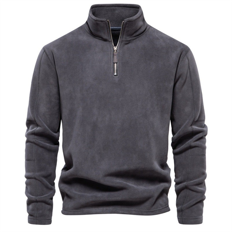 Richard - Fleece trui met kwart rits