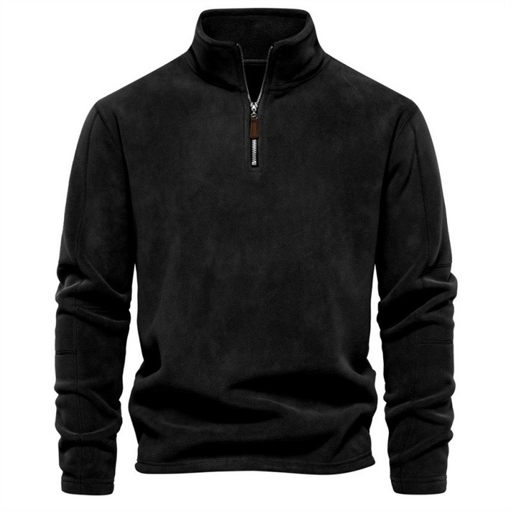 Richard - Fleece trui met kwart rits